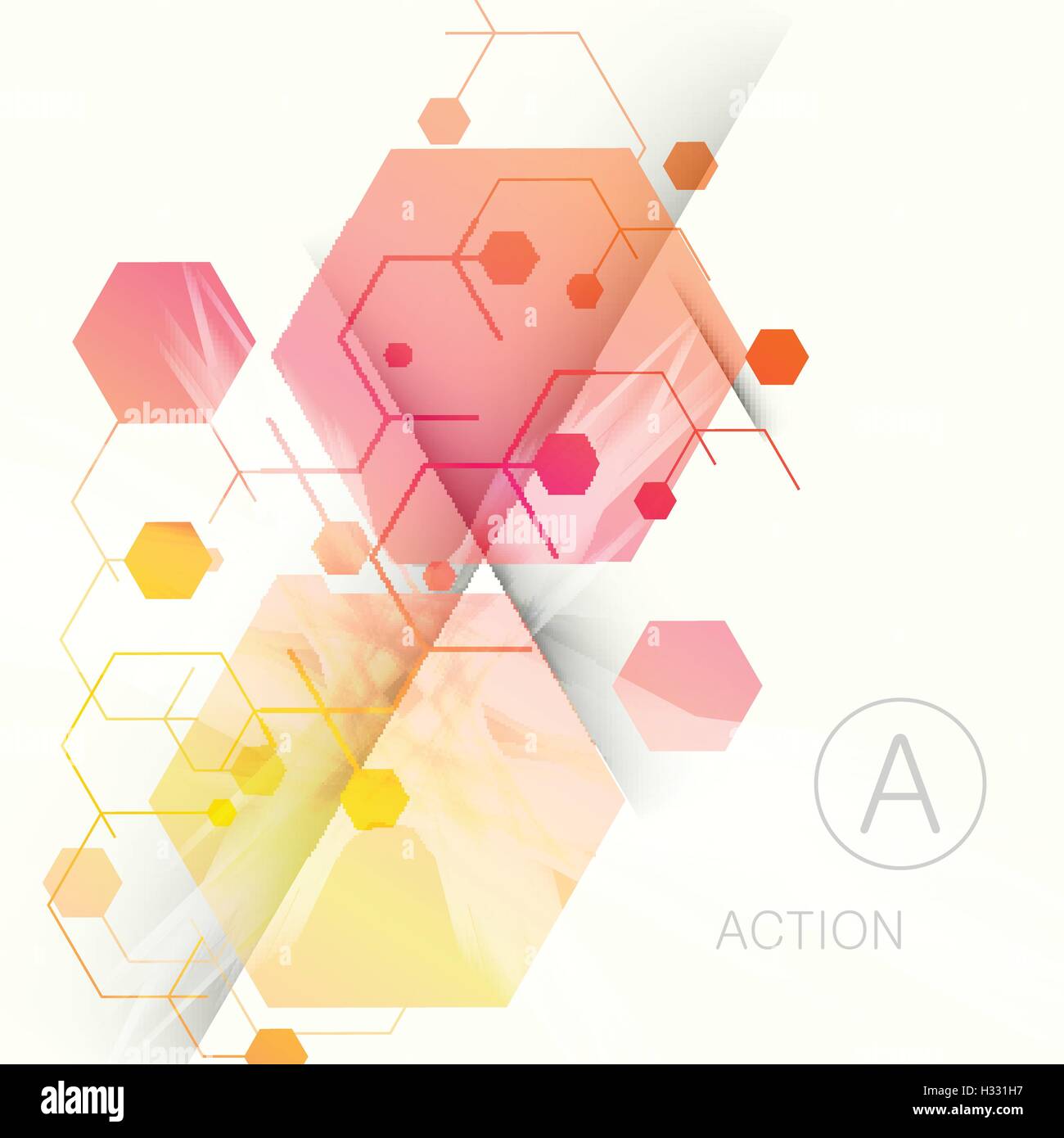 Abstract hexagon background technology. Vector illustration for your ...