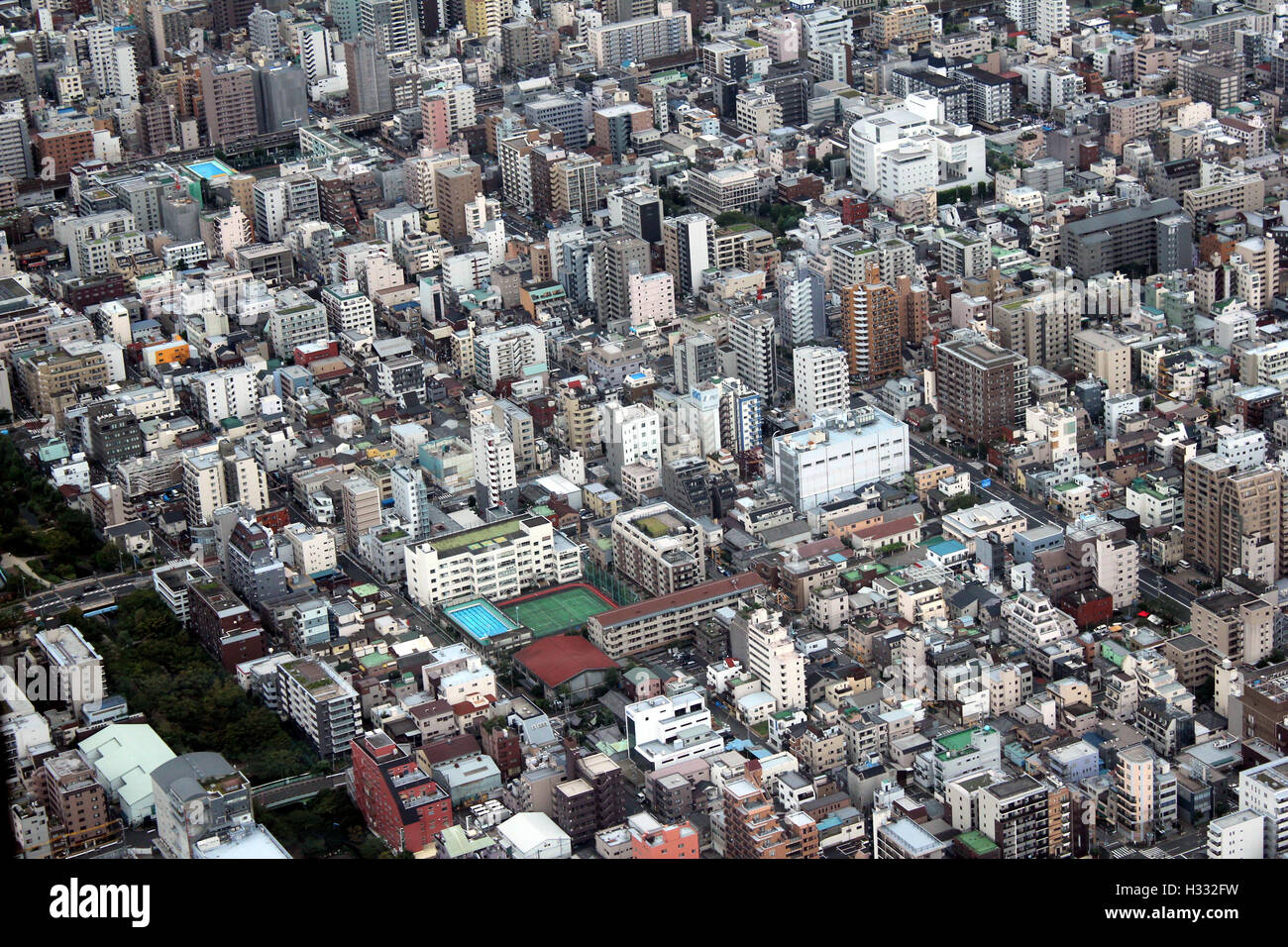 Aerial view Tokyo, Japan Stock Photo