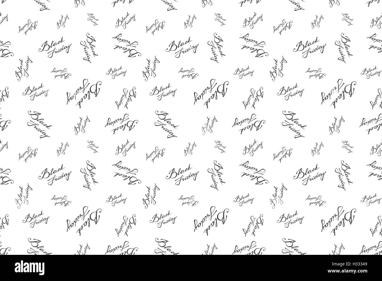 Black Friday seamless pattern. Black and white background. Lettering. Vector Stock Vector