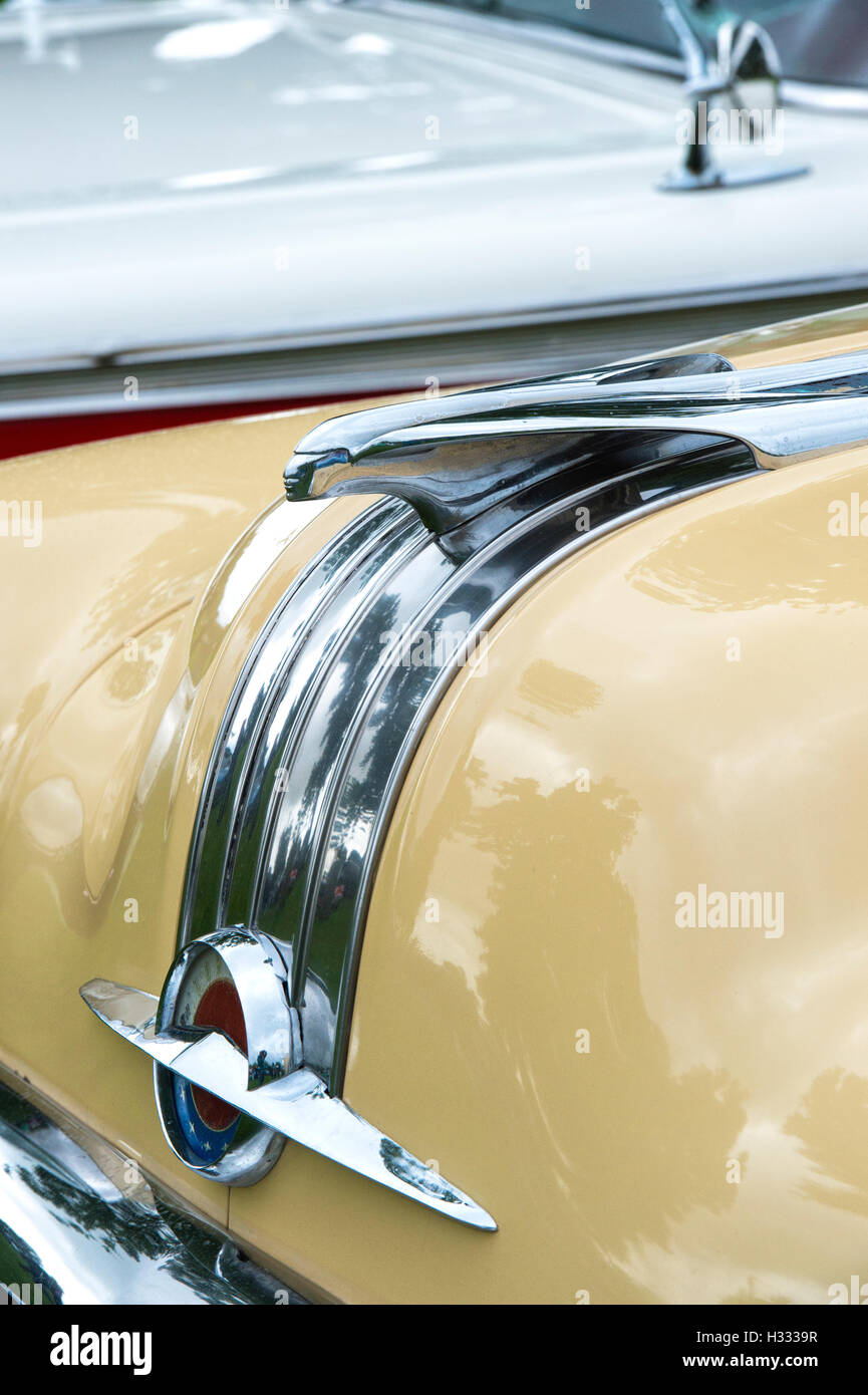 1954 Pontiac hood ornament. Classic vintage American car Stock Photo
