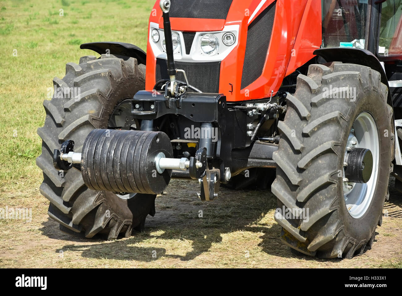 Front part of a tractor outdoors Stock Photo Alamy