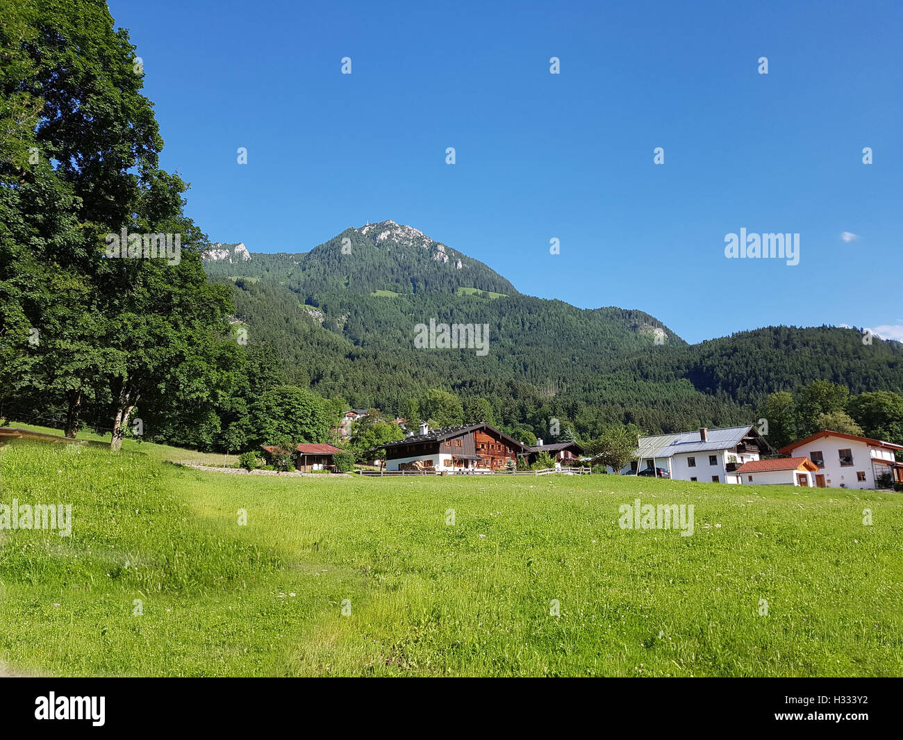 Jenner, Hausberg, Schoenau, Aussicht, Berchtesgadener Land Stock Photo