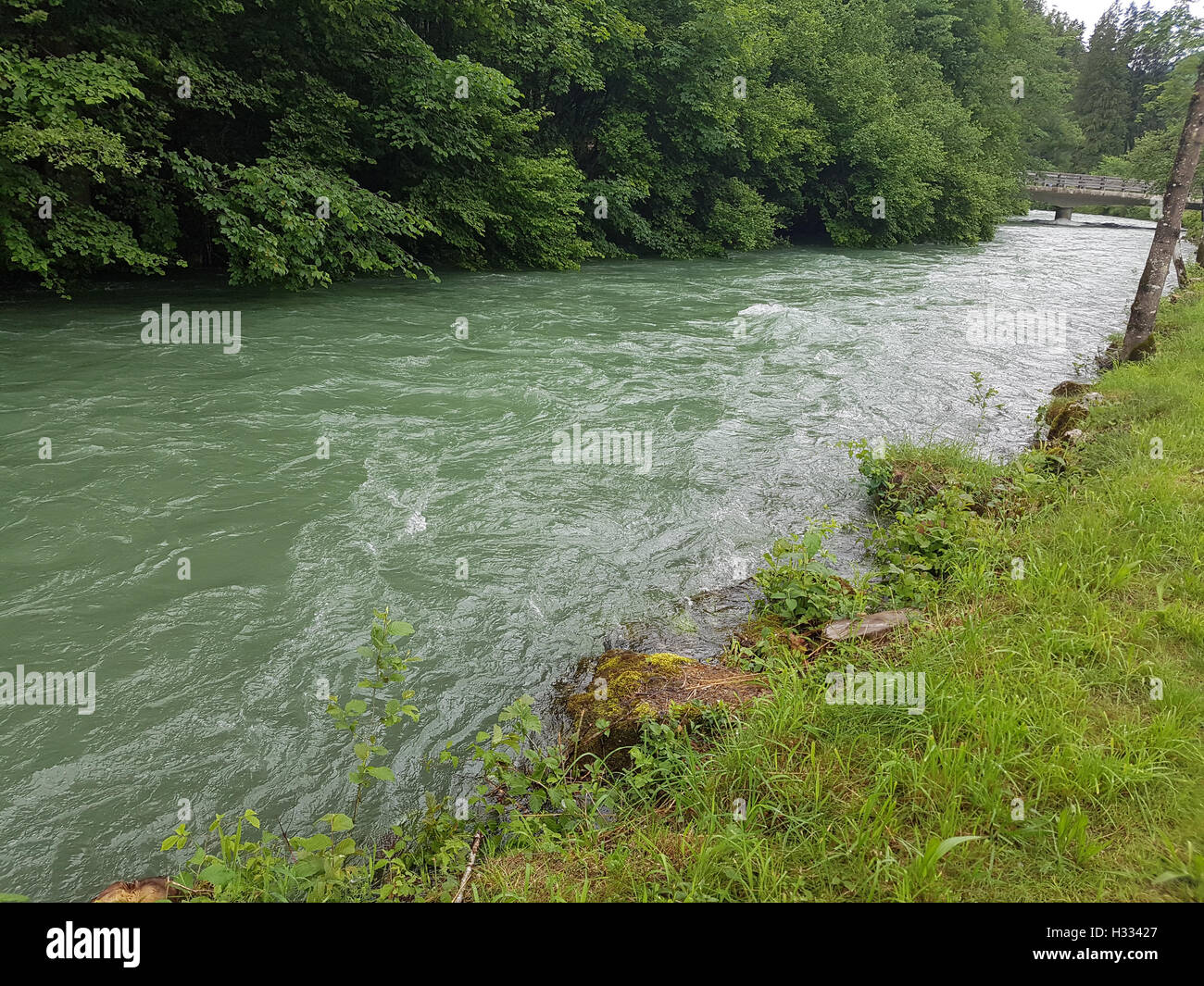 Koenigsseer Ache, Ablauf, Koenigssee, Fliessgewaesser Stock Photo