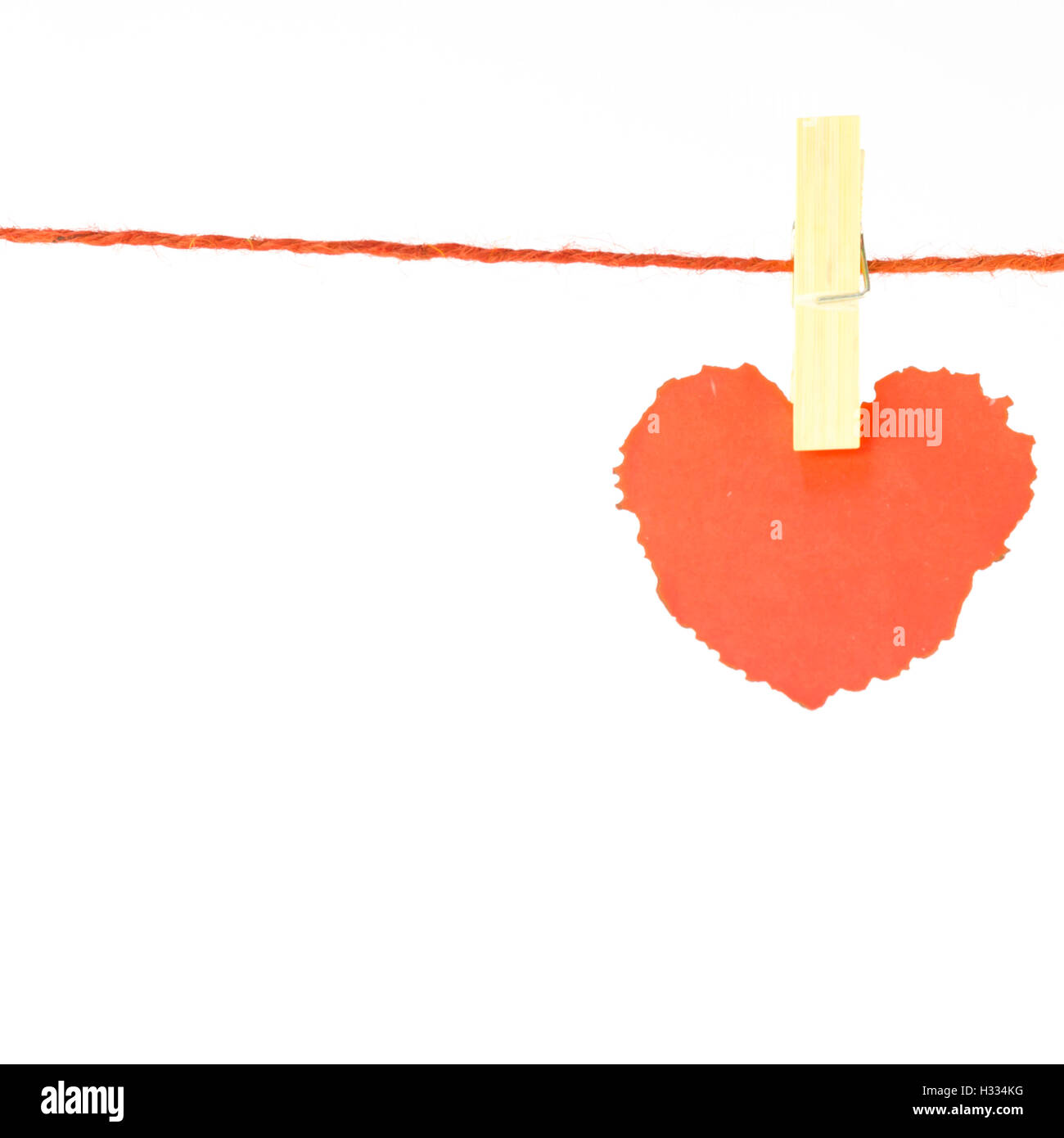 red heart isolated on white Stock Photo - Alamy