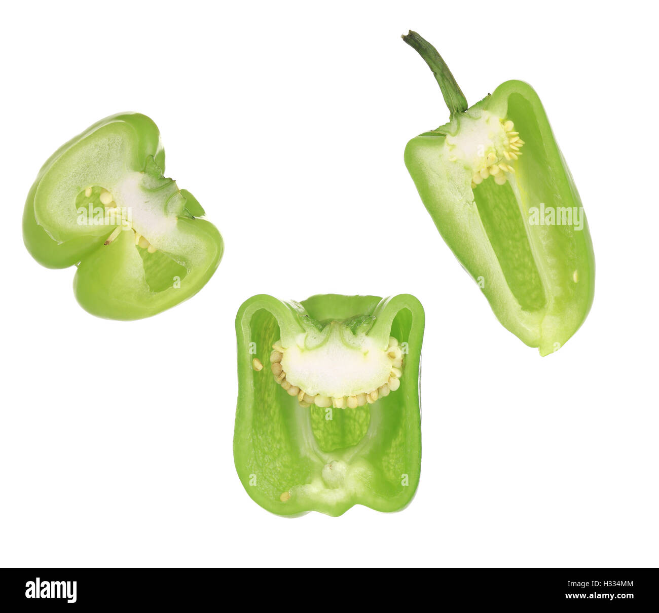 Sliced bell peppers Stock Photo Alamy