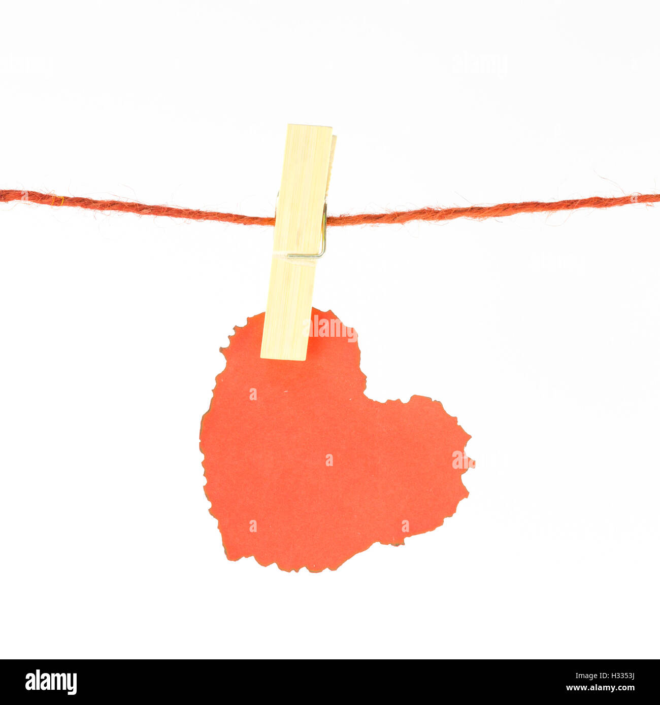 red heart isolated on white Stock Photo - Alamy