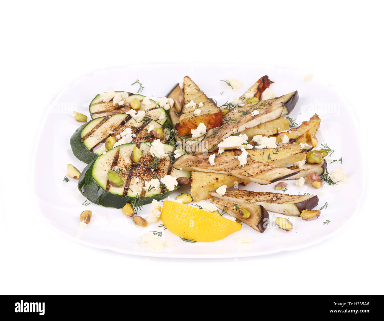 Salad with grilled vegetables and tofu Stock Photo - Alamy
