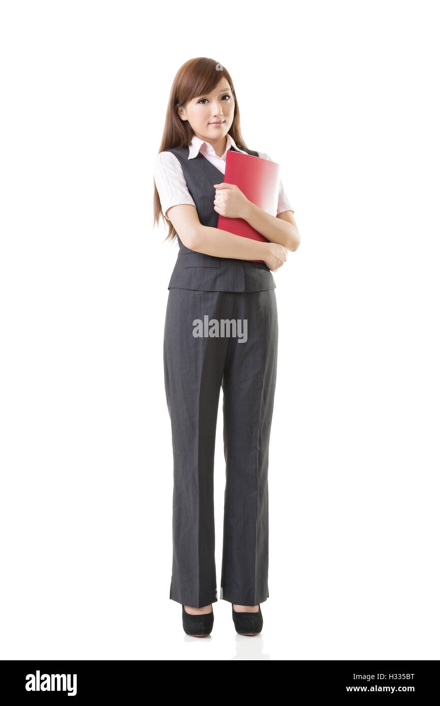Asian woman female employee Cut Out Stock Images & Pictures - Alamy