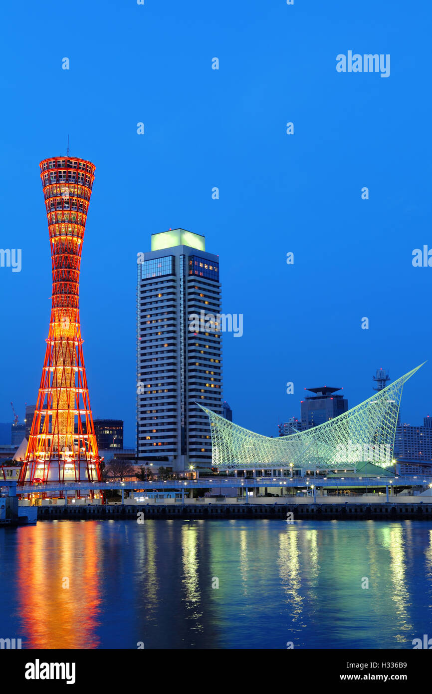 Kobe city at night Stock Photo - Alamy