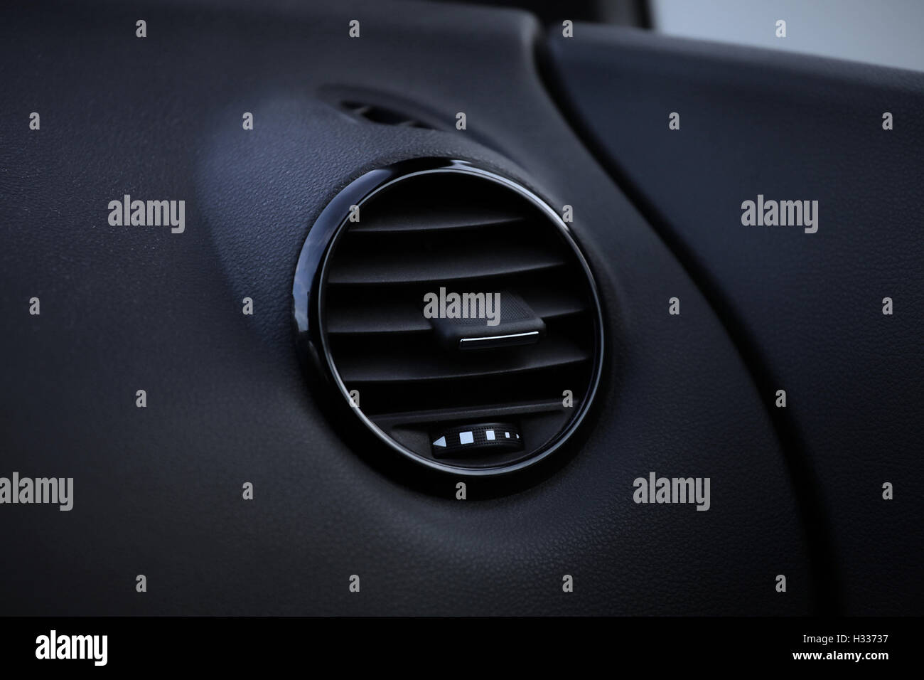 Details of air conditioning in modern car Stock Photo