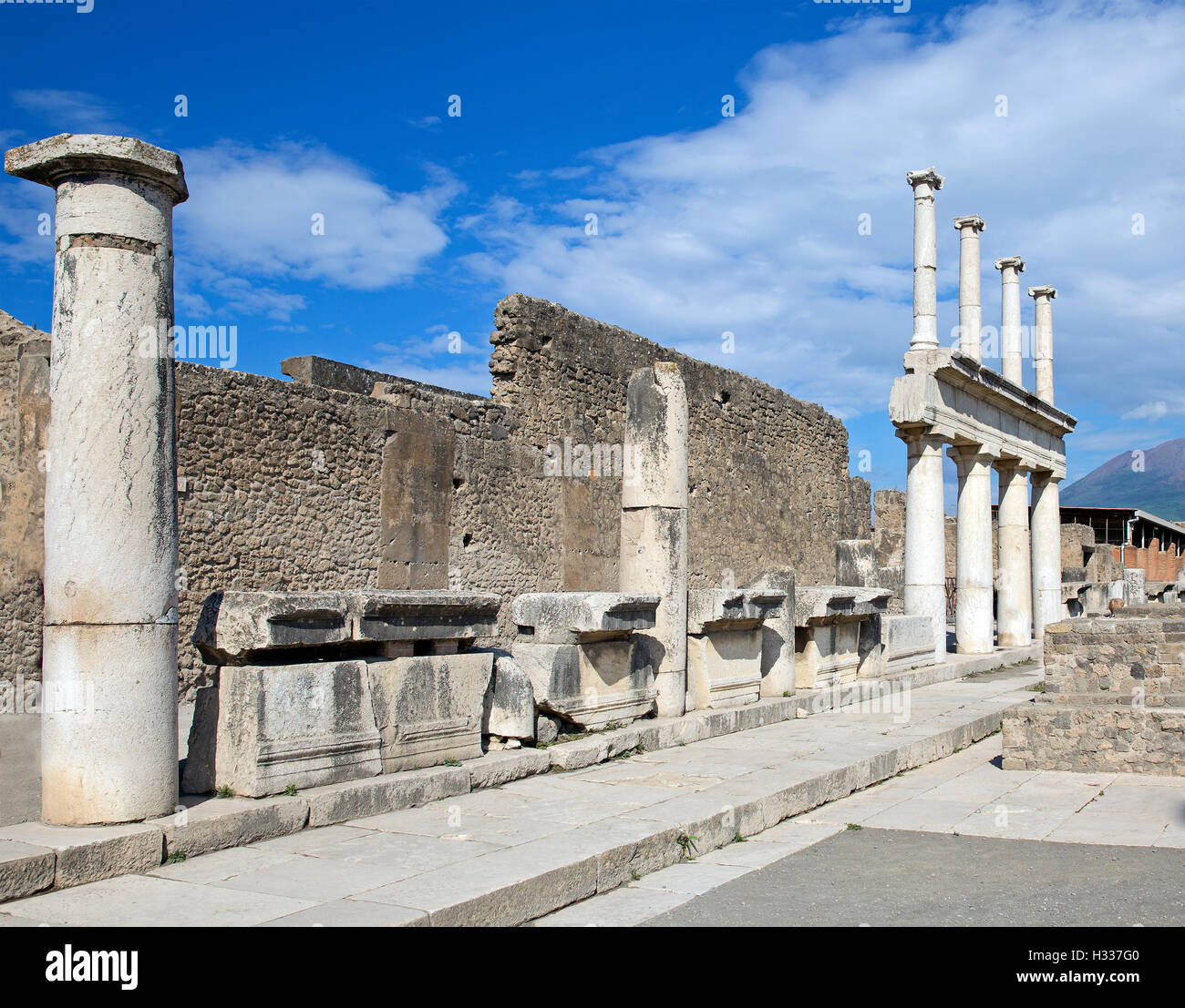 Ancient Roman city of Pompeii, Stock Photo