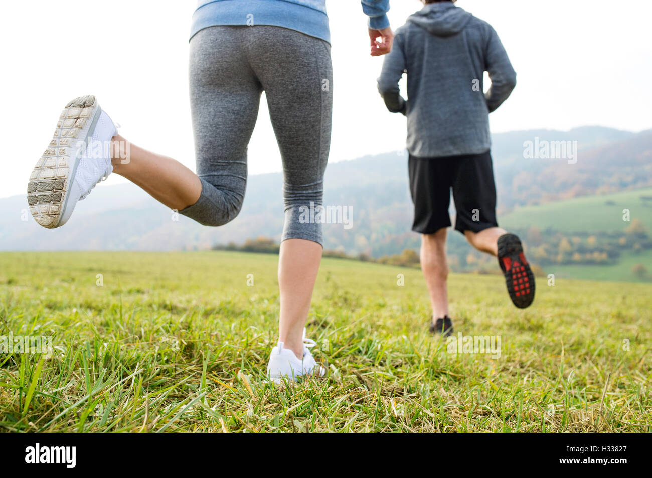 Woman legs running nature hi-res stock photography and images - Alamy