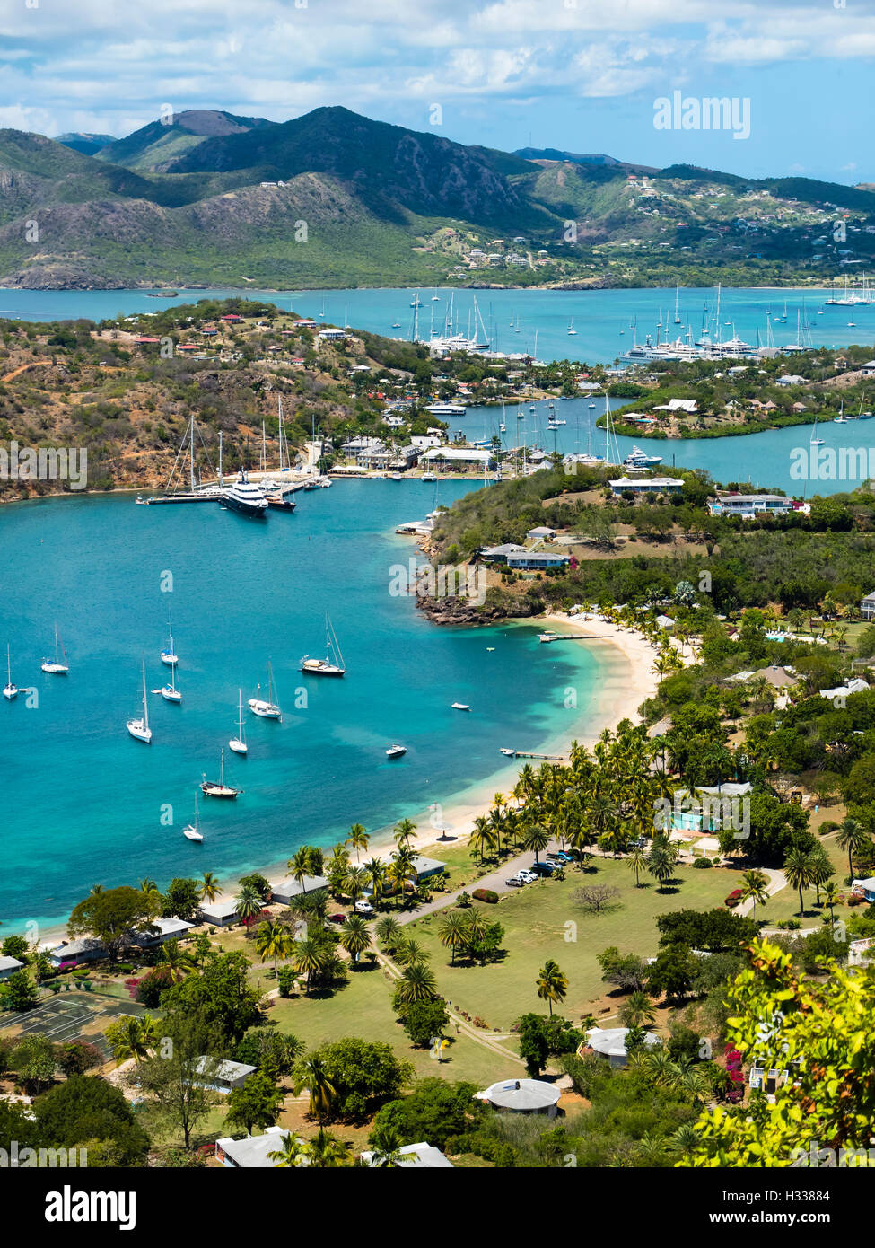 View from Shirley Heights to English Harbour and Windward Bay, Antigua