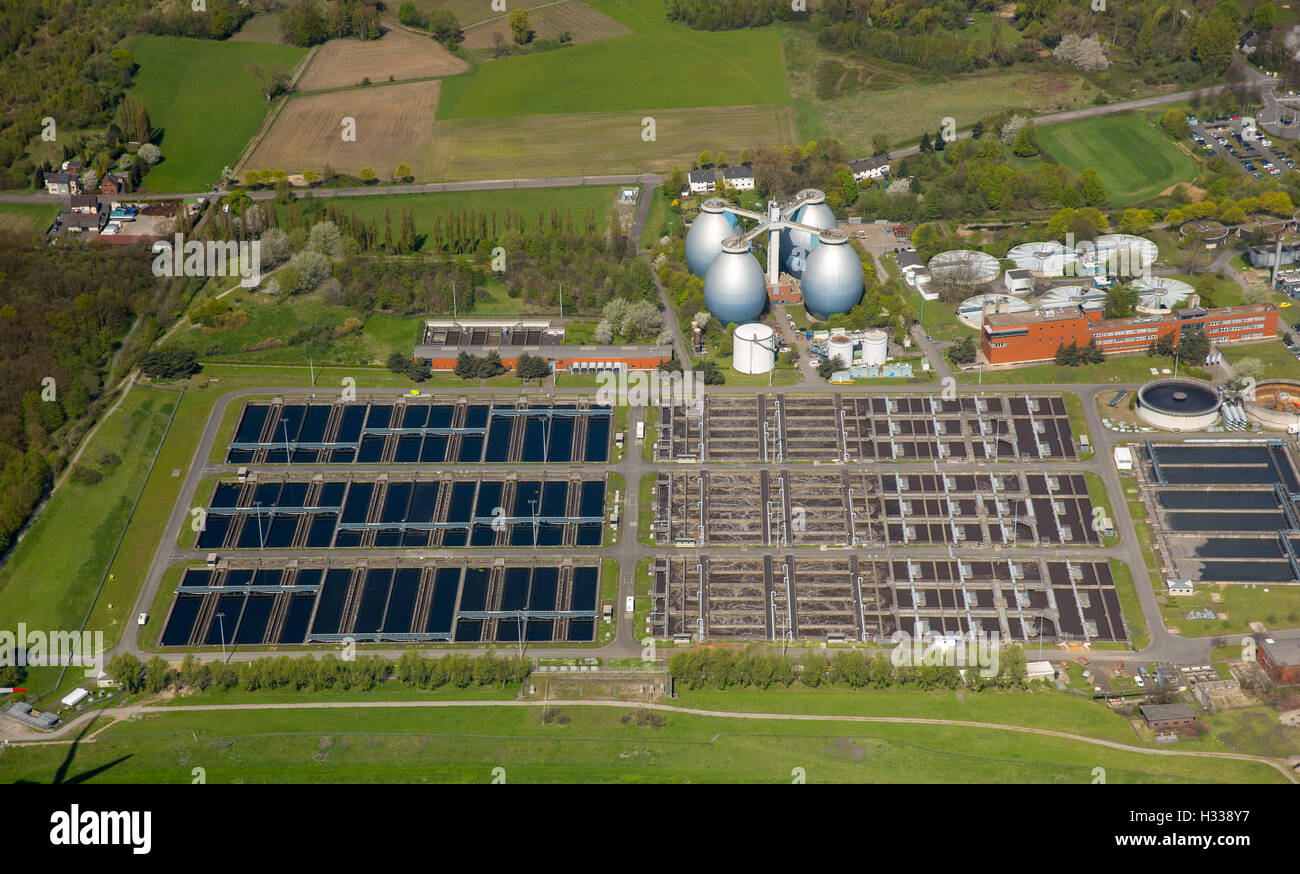 Bottrop Wastewater Treatment Plant, Emscher Wastewater Treatment Plant, Welheimer Mark, Bottrop, Ruhr district Stock Photo
