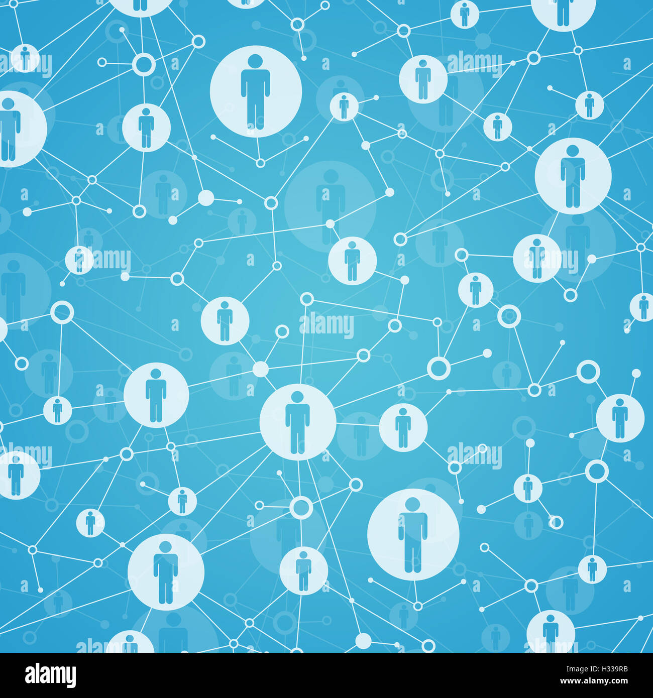 Social network. In lattice points are people icons Stock Photo Alamy