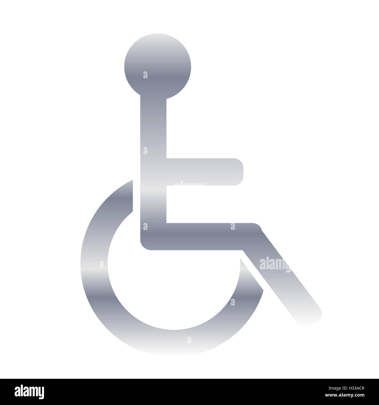 Silver handicap icon Stock Photo