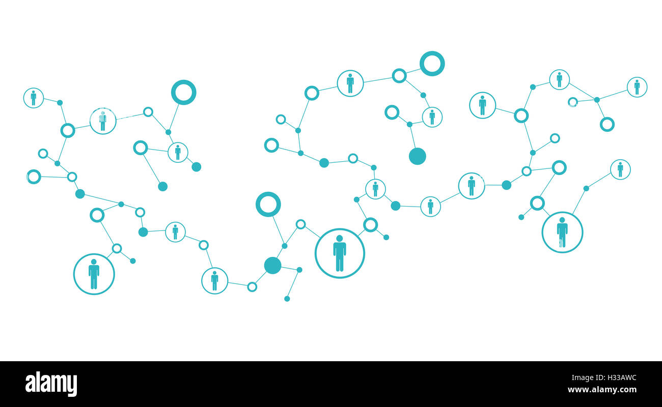 Social network. In lattice points are people icons Stock Photo Alamy