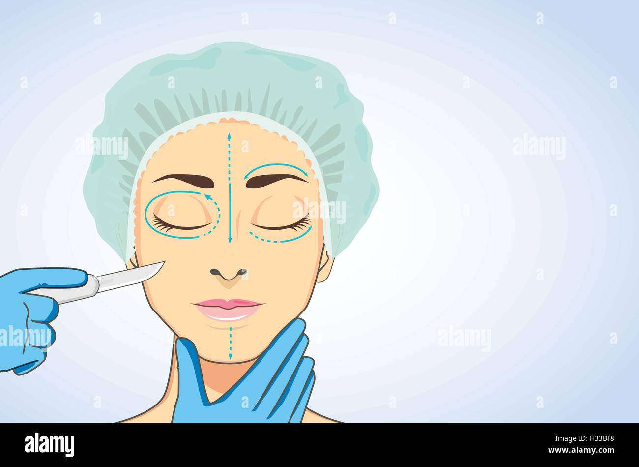 Woman ready to cosmetic surgery Stock Vector Image & Art - Alamy