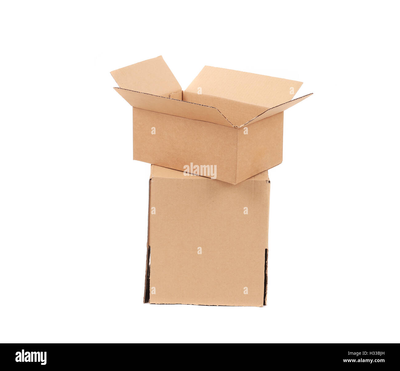 Stack of empty boxes Stock Photo Alamy
