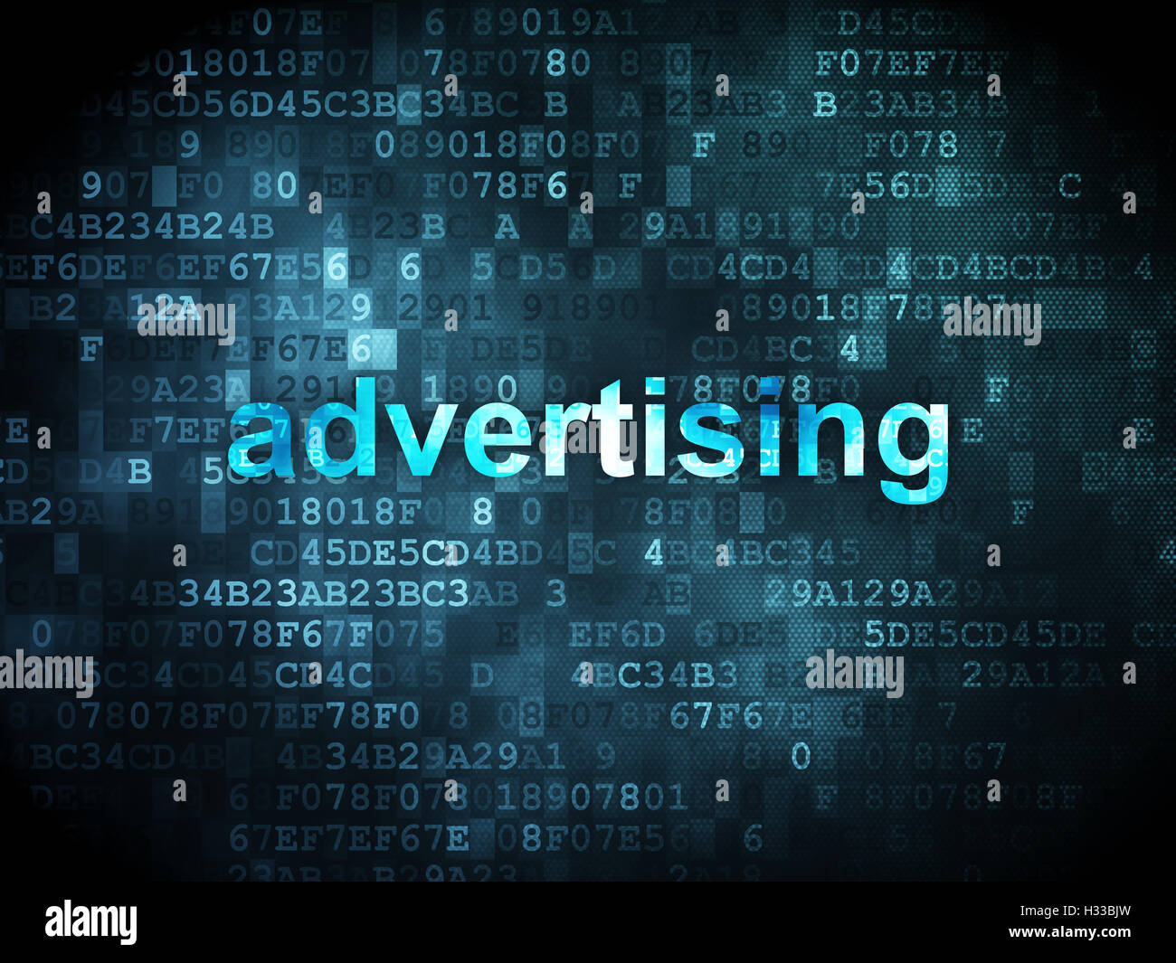 Advertising concept: Advertising on digital background Stock Photo - Alamy