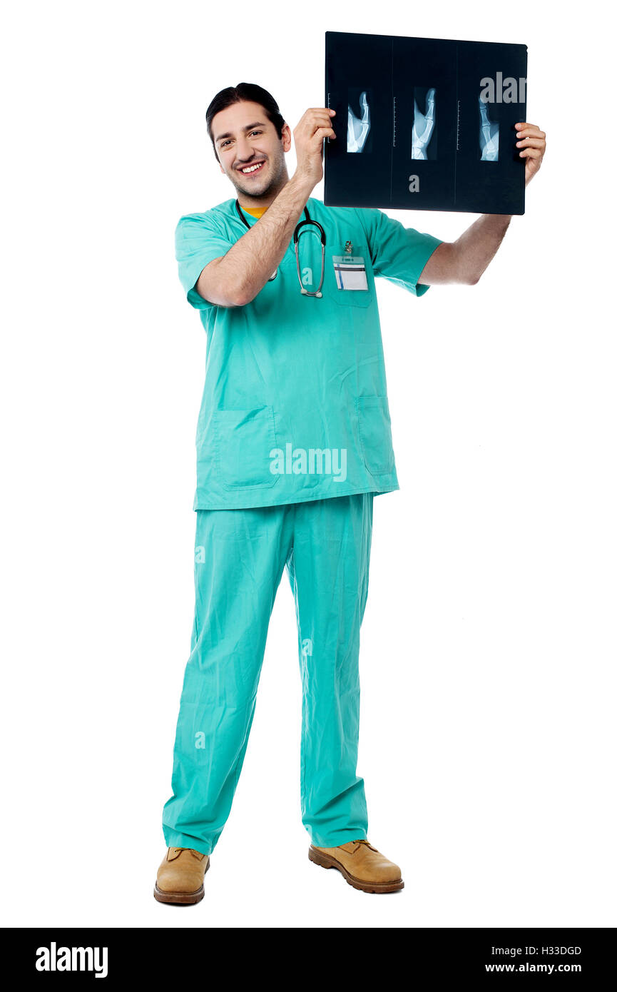 Radiologist man checking xray Stock Photo Alamy