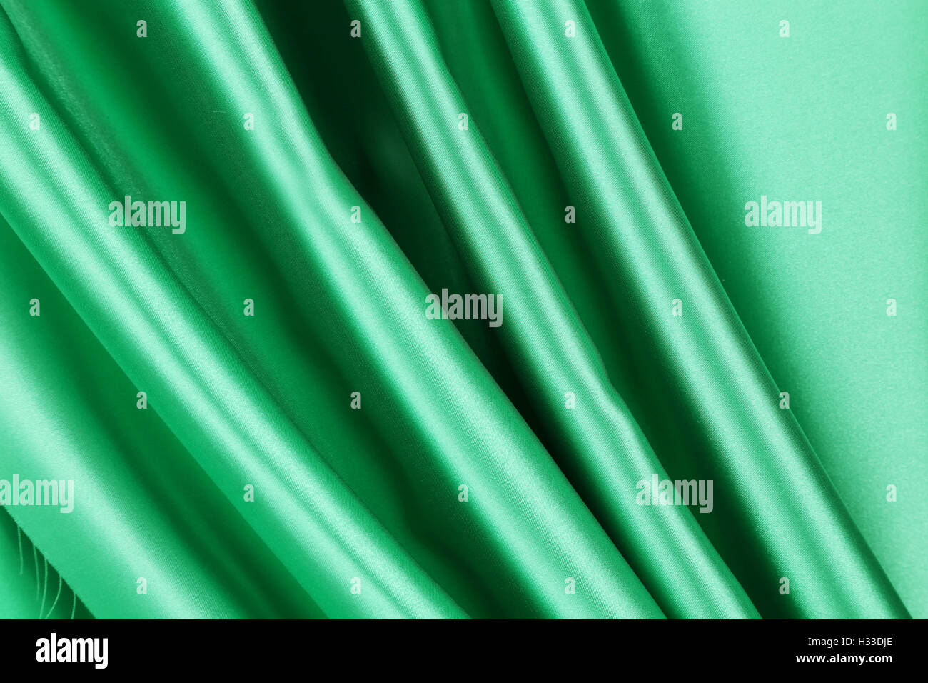 Green silk drapery Stock Photo Alamy