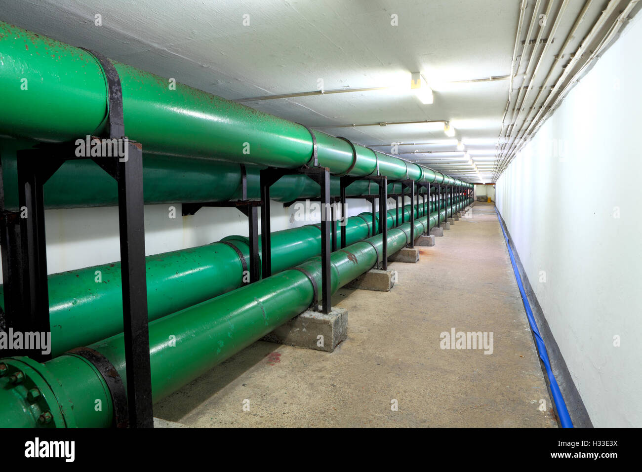 Pipe in basement Stock Photo Alamy