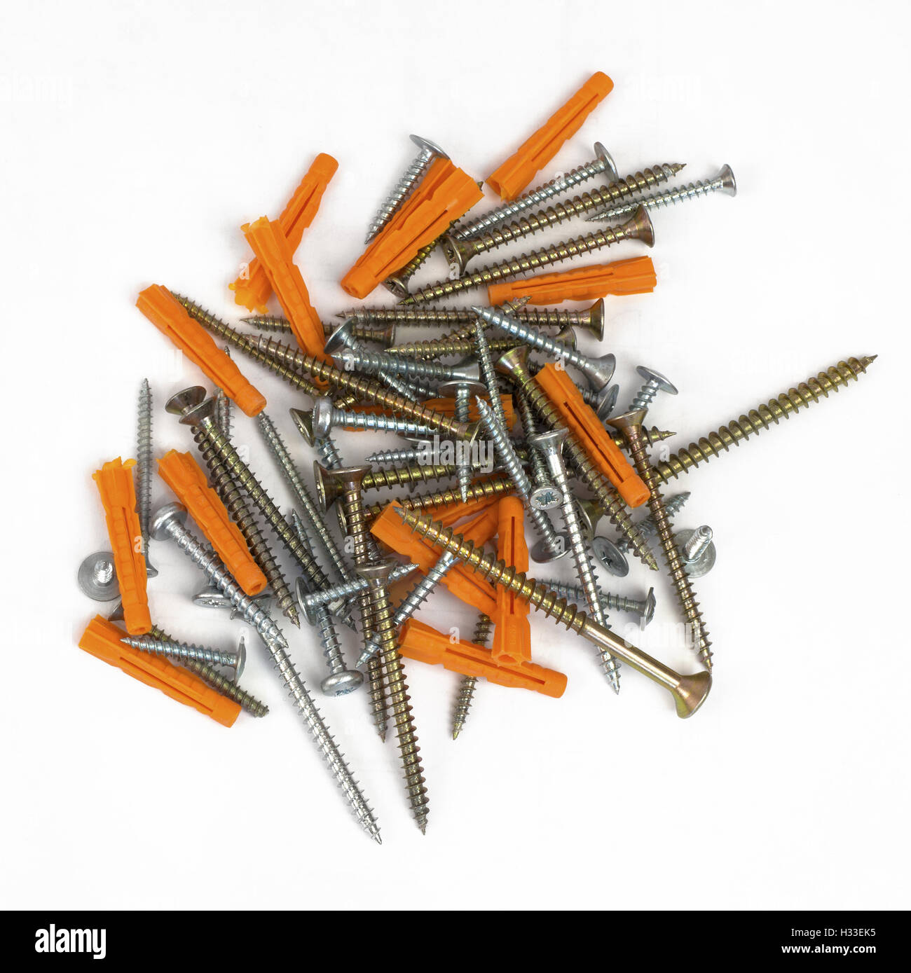Screws and dowels Stock Photo Alamy