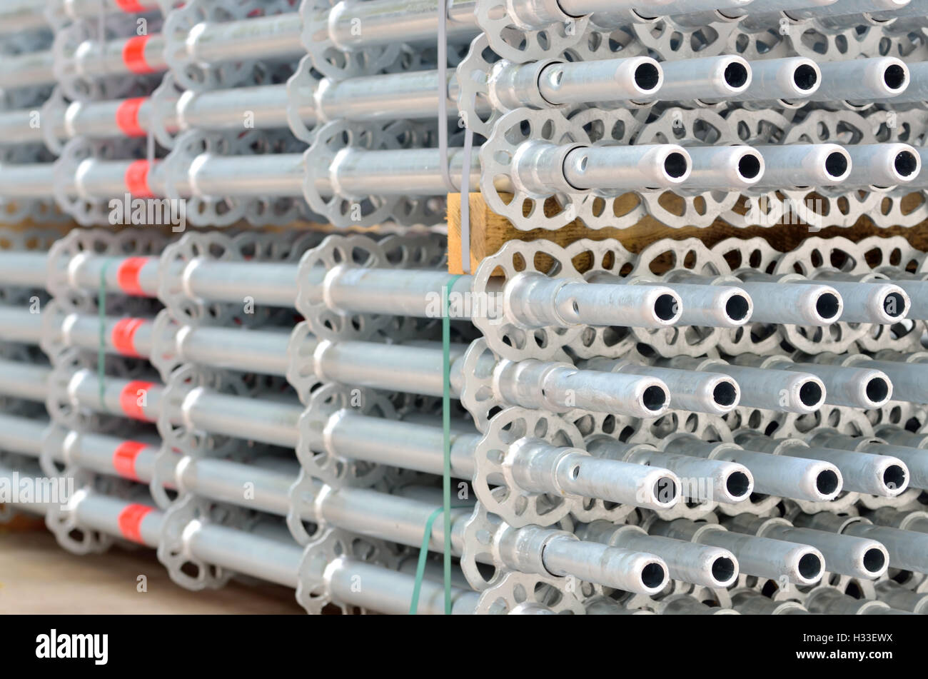 Stack of scaffolding Stock Photo Alamy