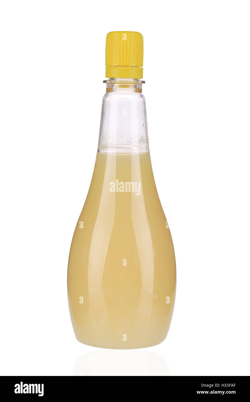 Bottle of lemon juice Stock Photo Alamy