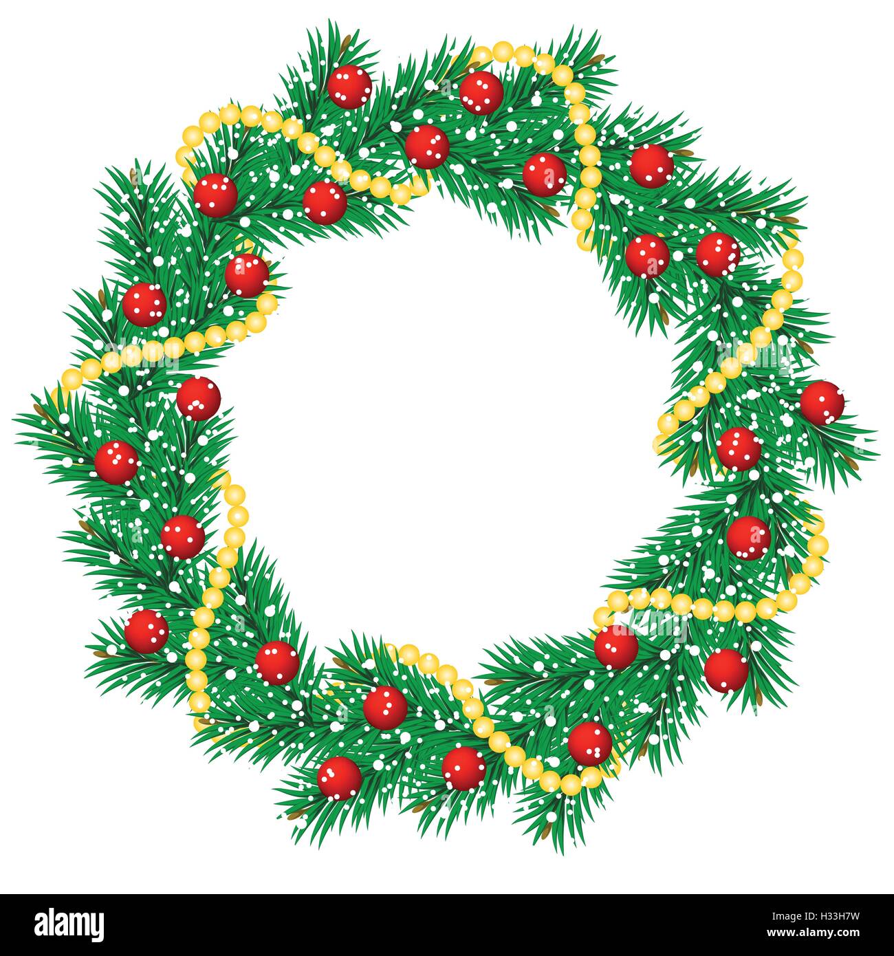 Christmas pine garland Stock Vector Image & Art Alamy