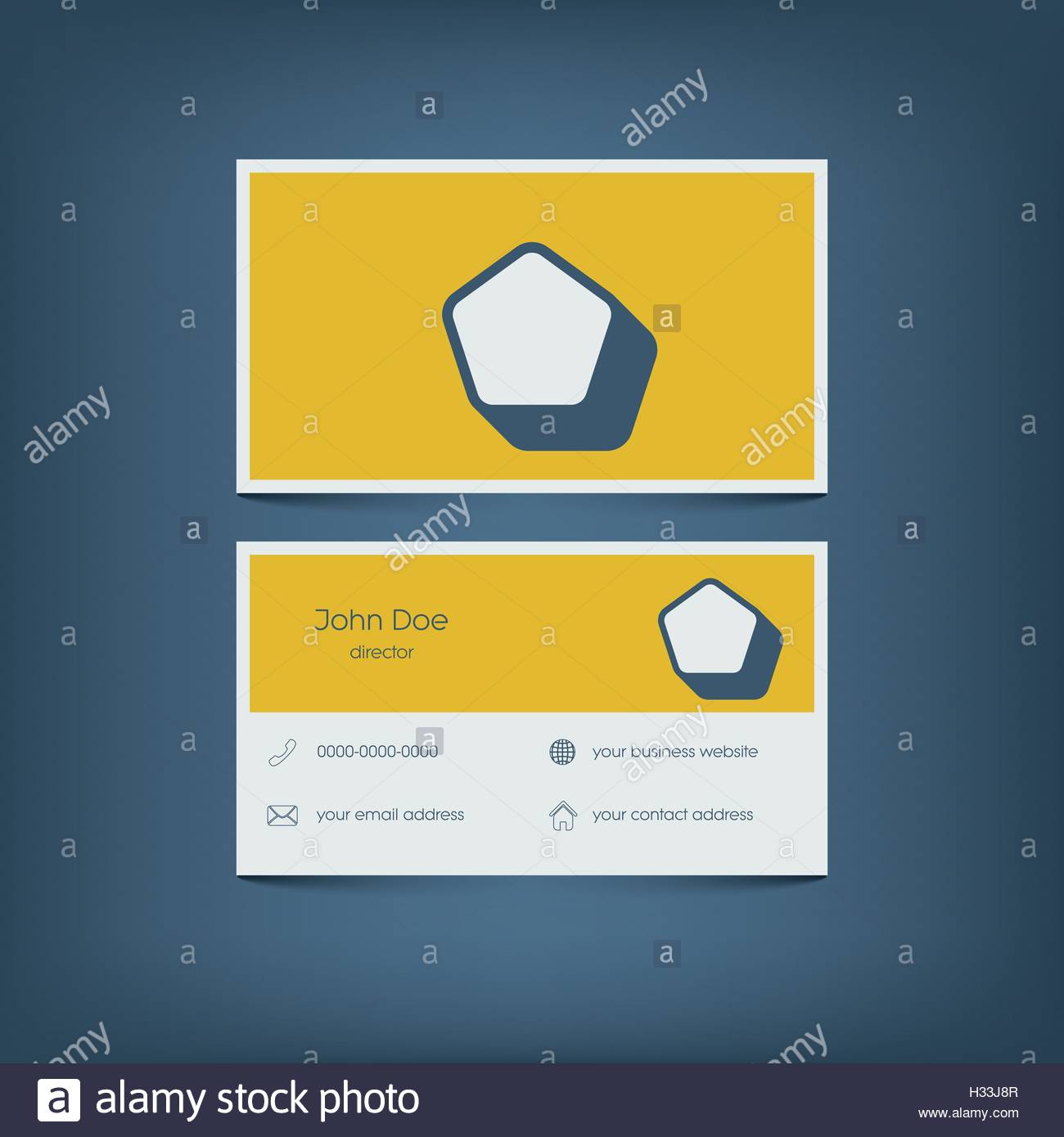 Modern Flat Design Business Card Template Graphic User