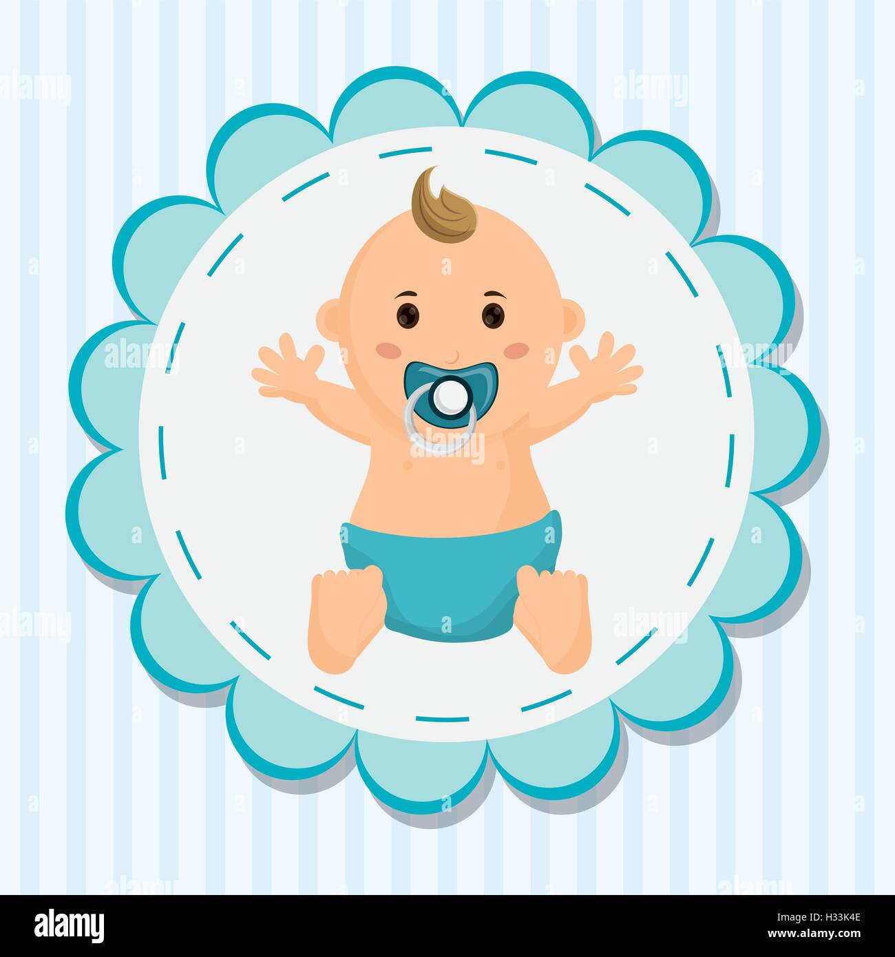 Baby boy cartoon of baby shower concept Stock Vector Image & Art - Alamy