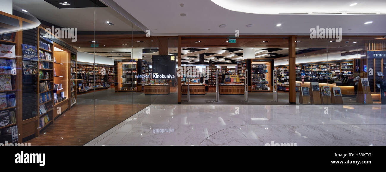 Exterior Elevation Towards Glazed Bookstore Interior Kinokuniya