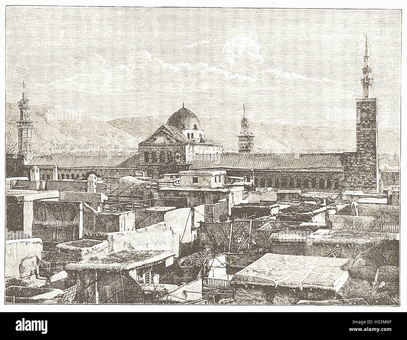 DAMASCUS from 'Cassell's Illustrated Universal History' 1882 Stock