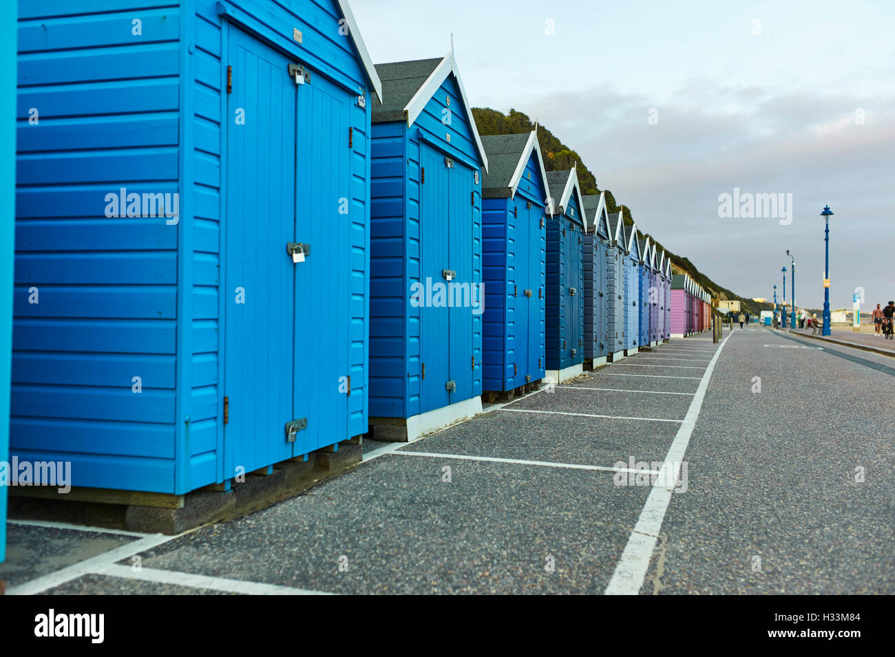 Beach Huts In Bournemouth Stock Photo Alamy