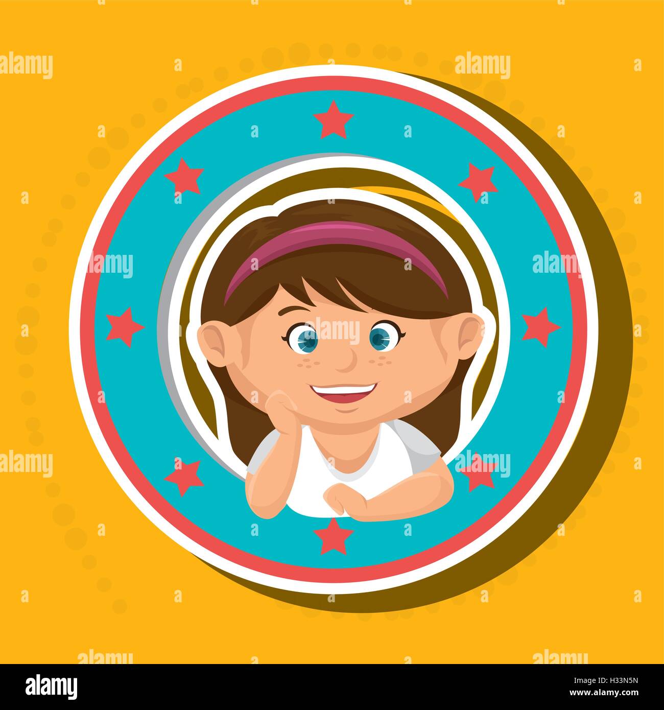 icon cartoon child happy Stock Vector Image & Art - Alamy