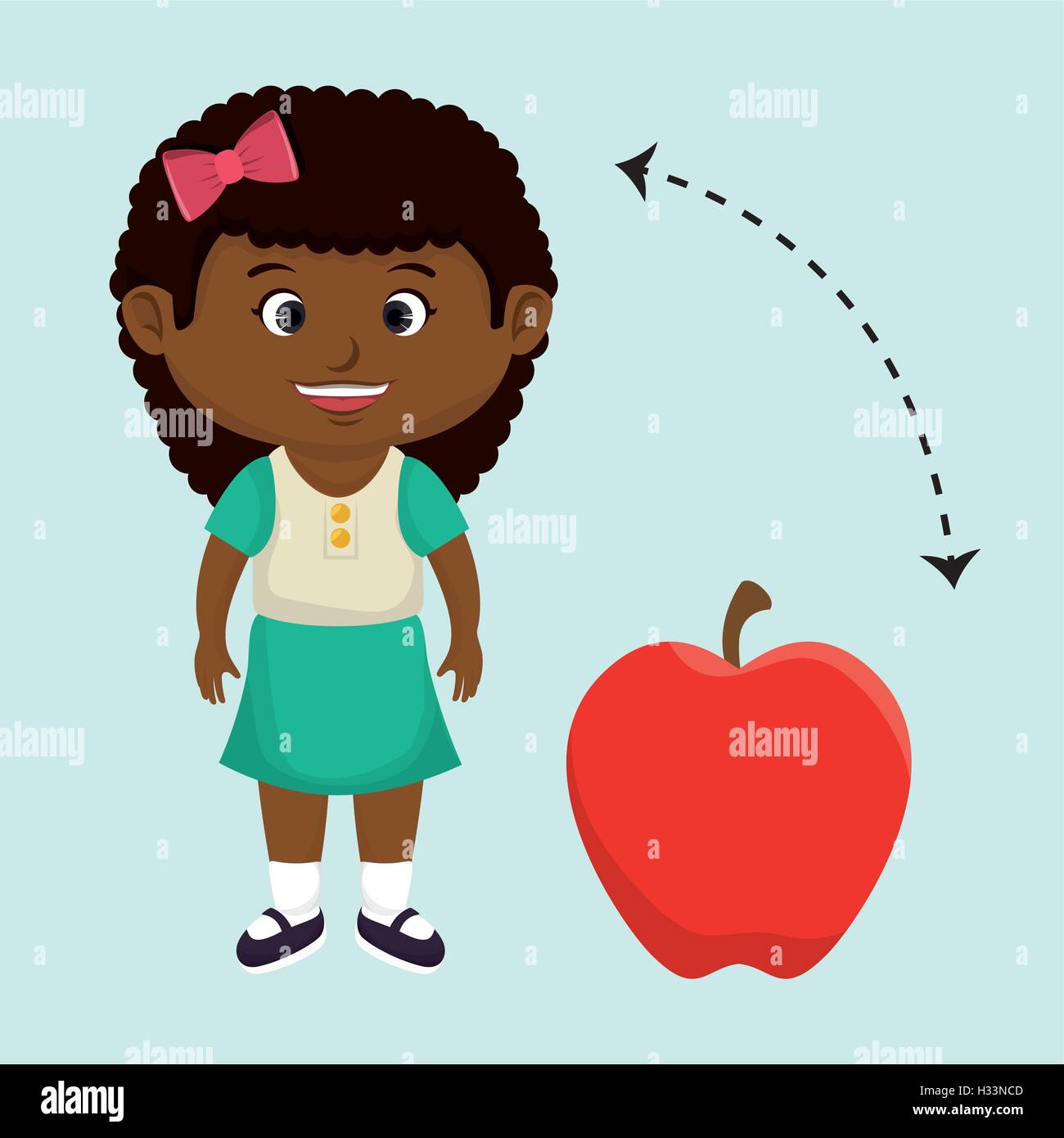 Girl Cartoon Fruit Apple Red Hi Res Stock Photography And Images Alamy