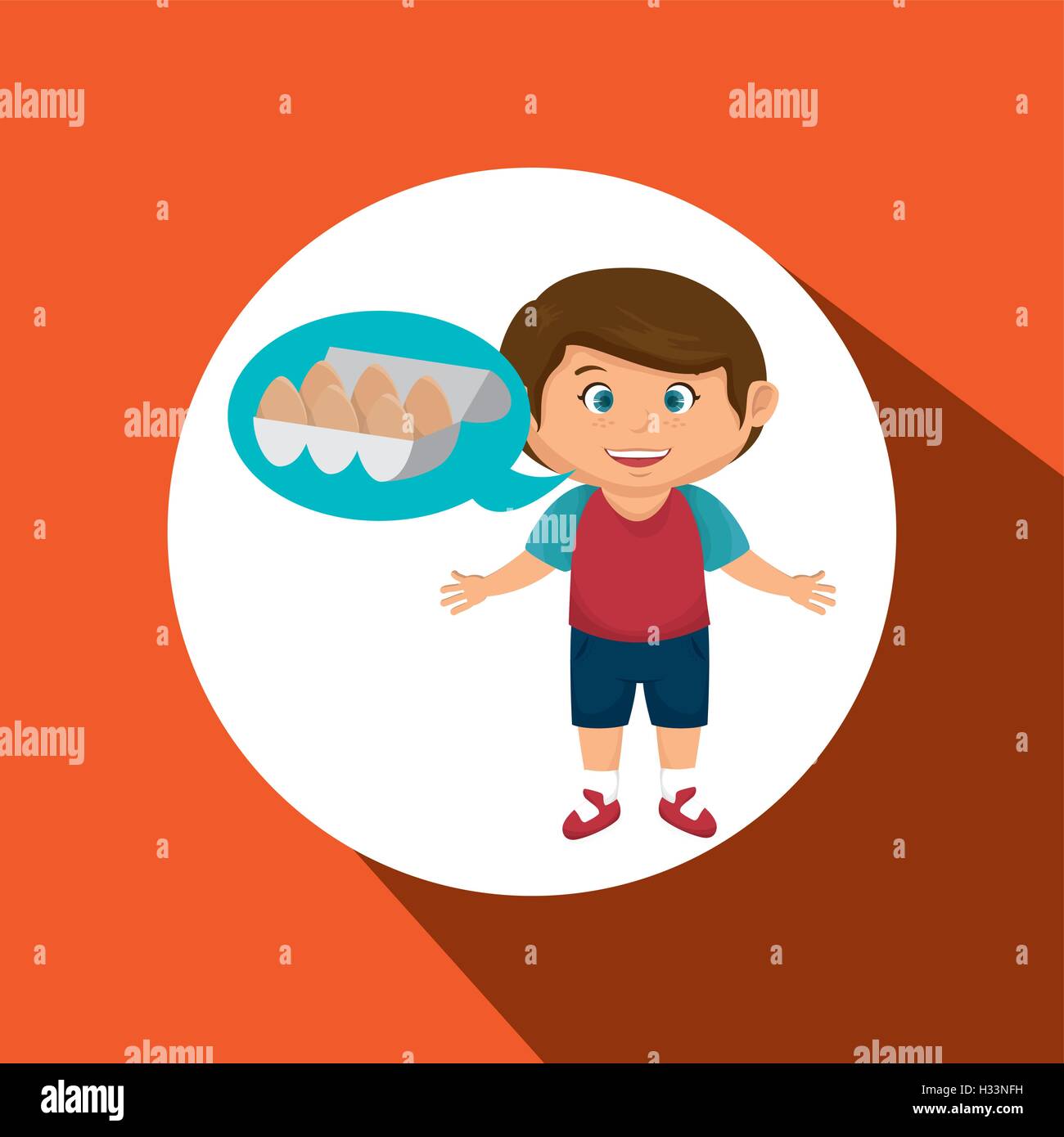 Healthy food cartoon teenager boy Stock Vector Images Alamy