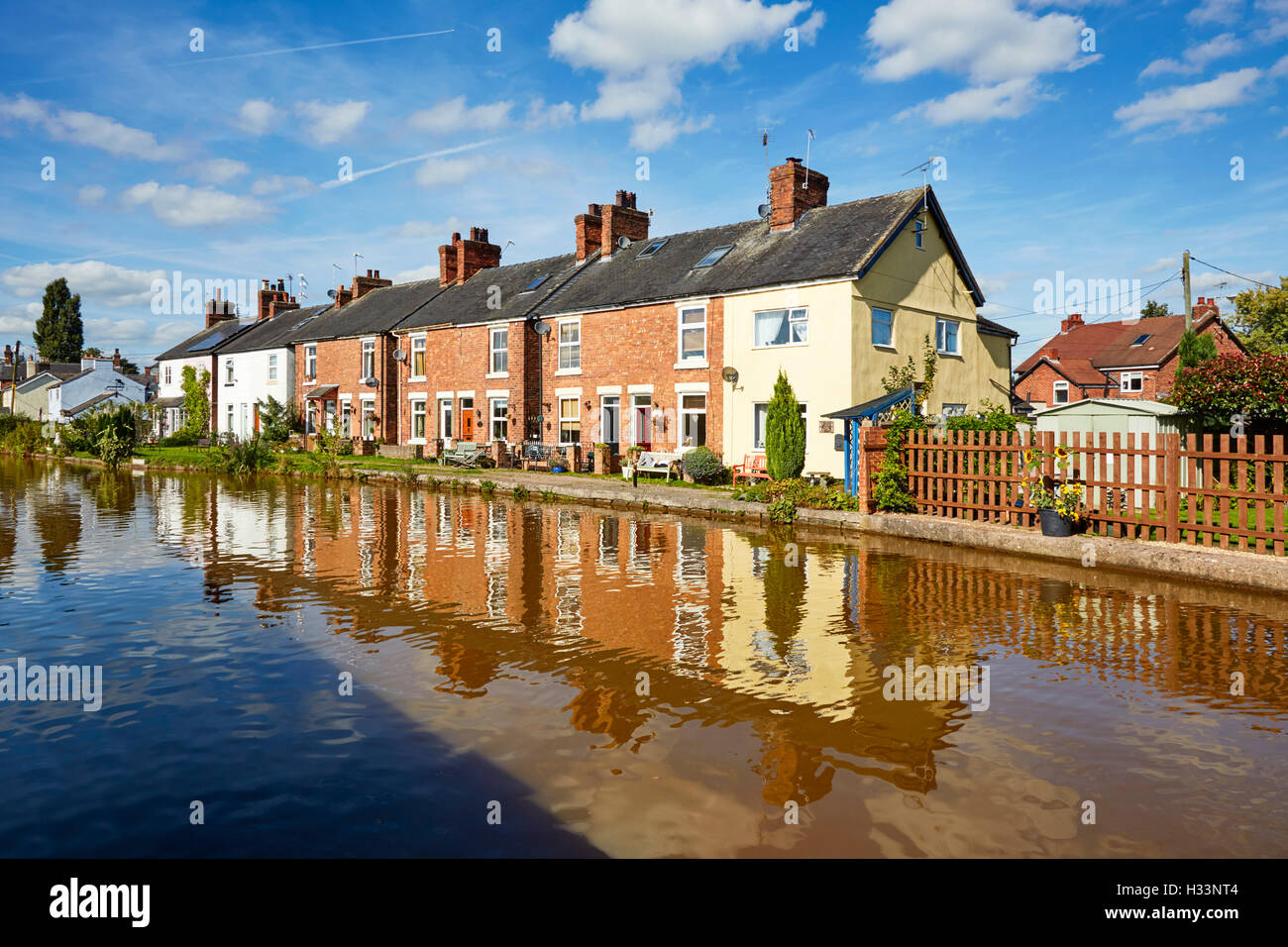 Rode Heath on Trent & Mersey Canal Stock Photo