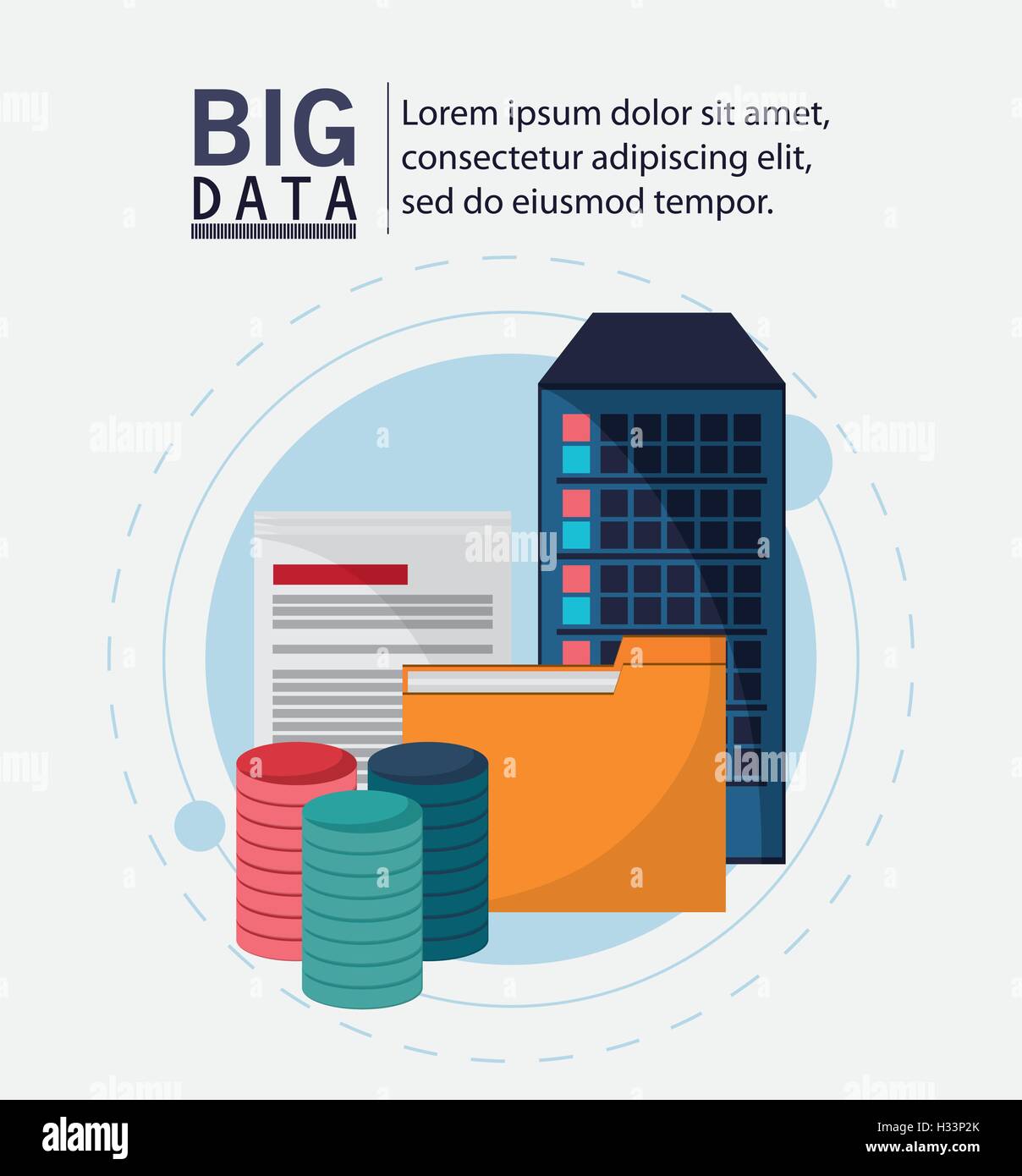 Big data center base and web hosting icon set Stock Vector Image & Art ...