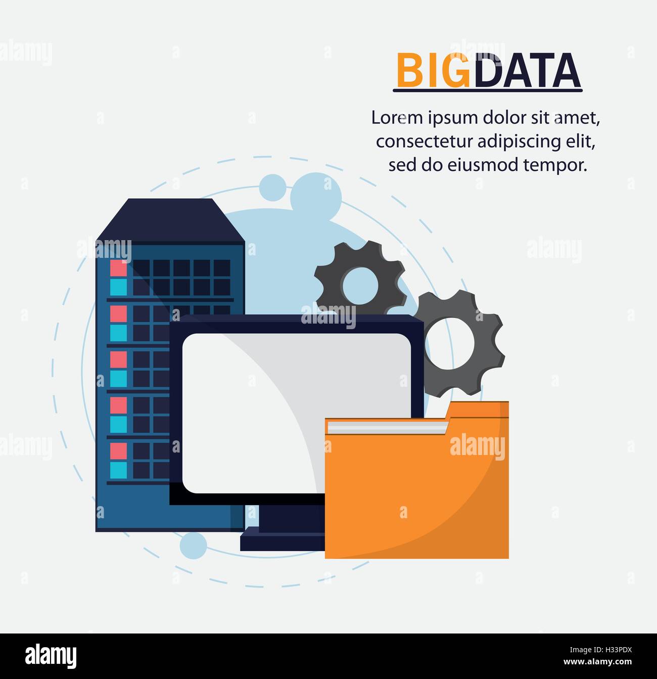 Big data center base and web hosting icon set Stock Vector Image & Art ...