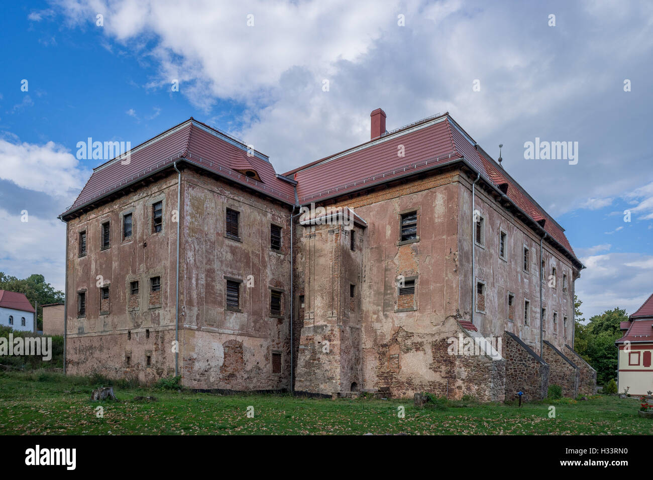 Ruined castle in Struga Lower Silesia Poland Stock Photo