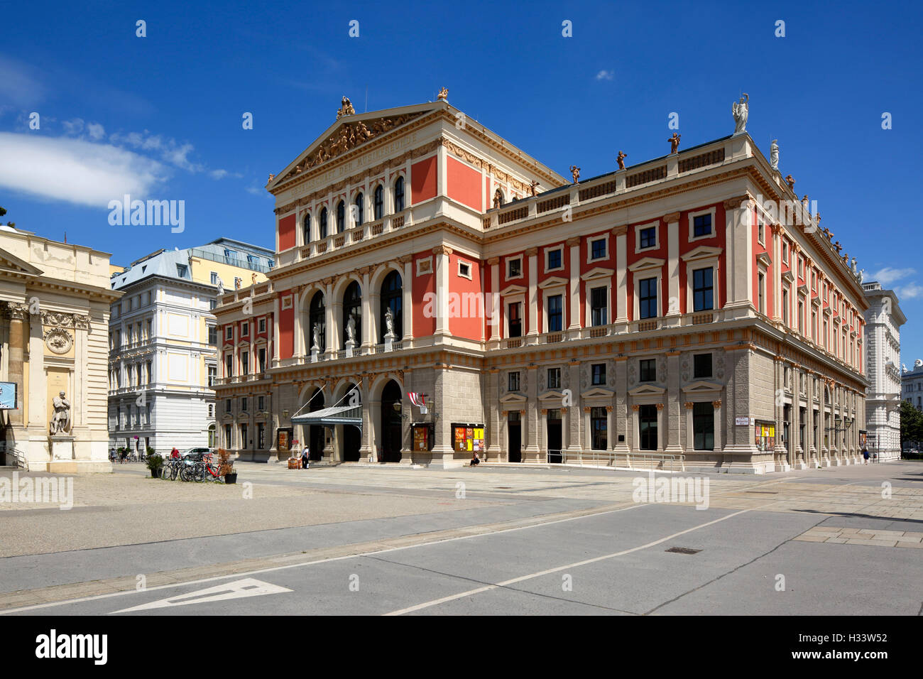 Haus des Wiener Musikvereins, Konzerthalle der Wiener Philharmoniker in Wien, Oesterreich Stock Photo