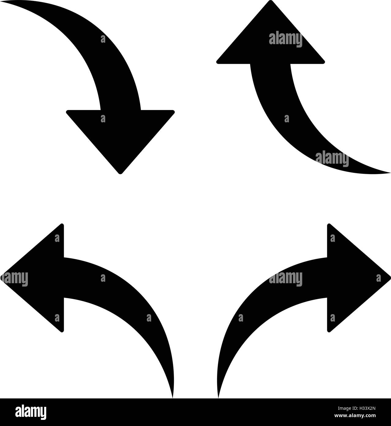 Arrow icons set. Arrow pictogram set. Black isolated arrow icons set, vector illustration. Stock Vector