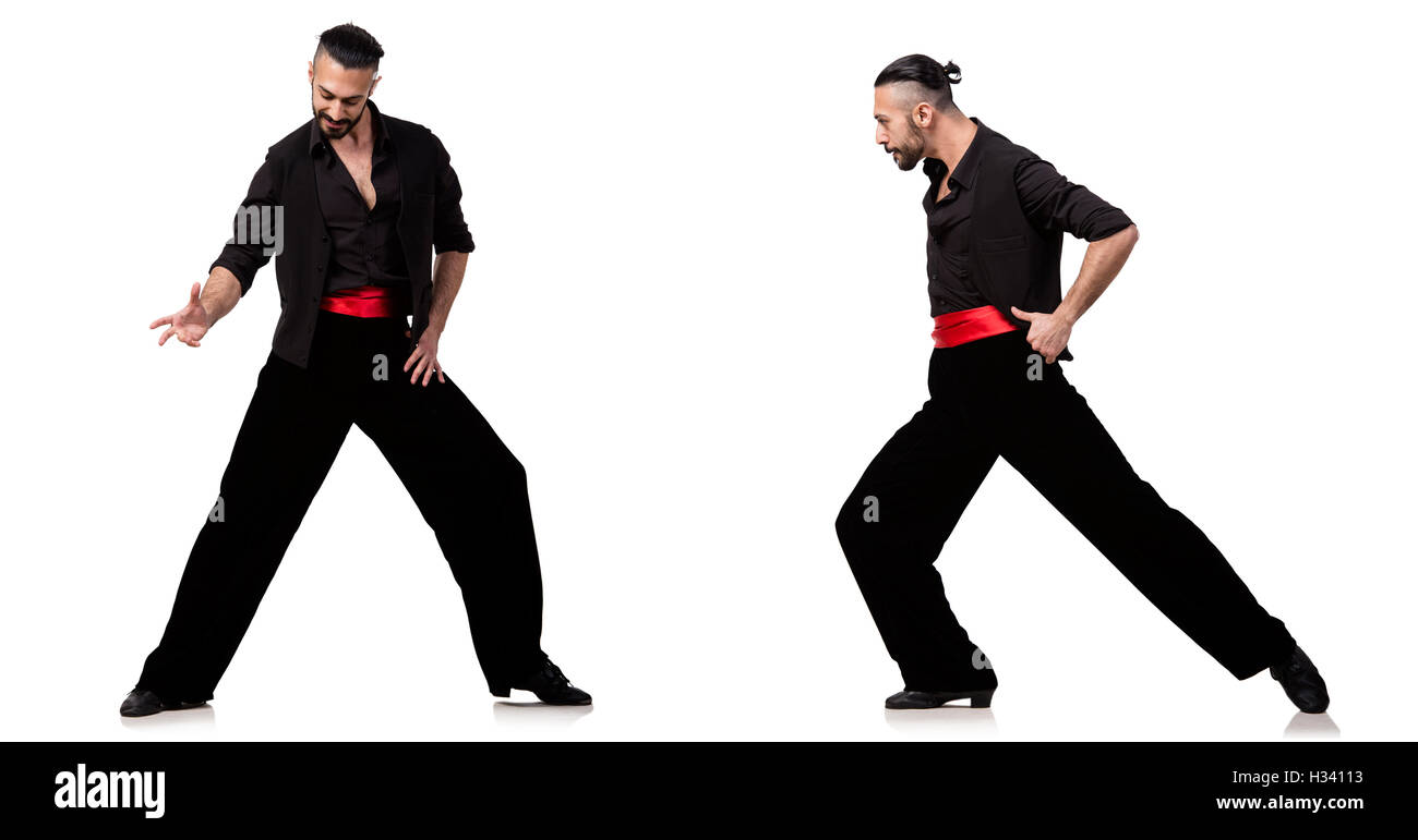 Spanish dancer in various poses on white Stock Photo Alamy