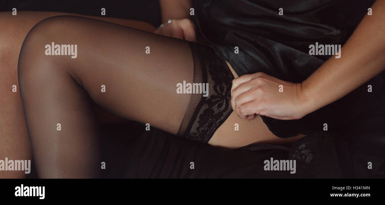 Sexy legs in stockings Stock Photo - Alamy