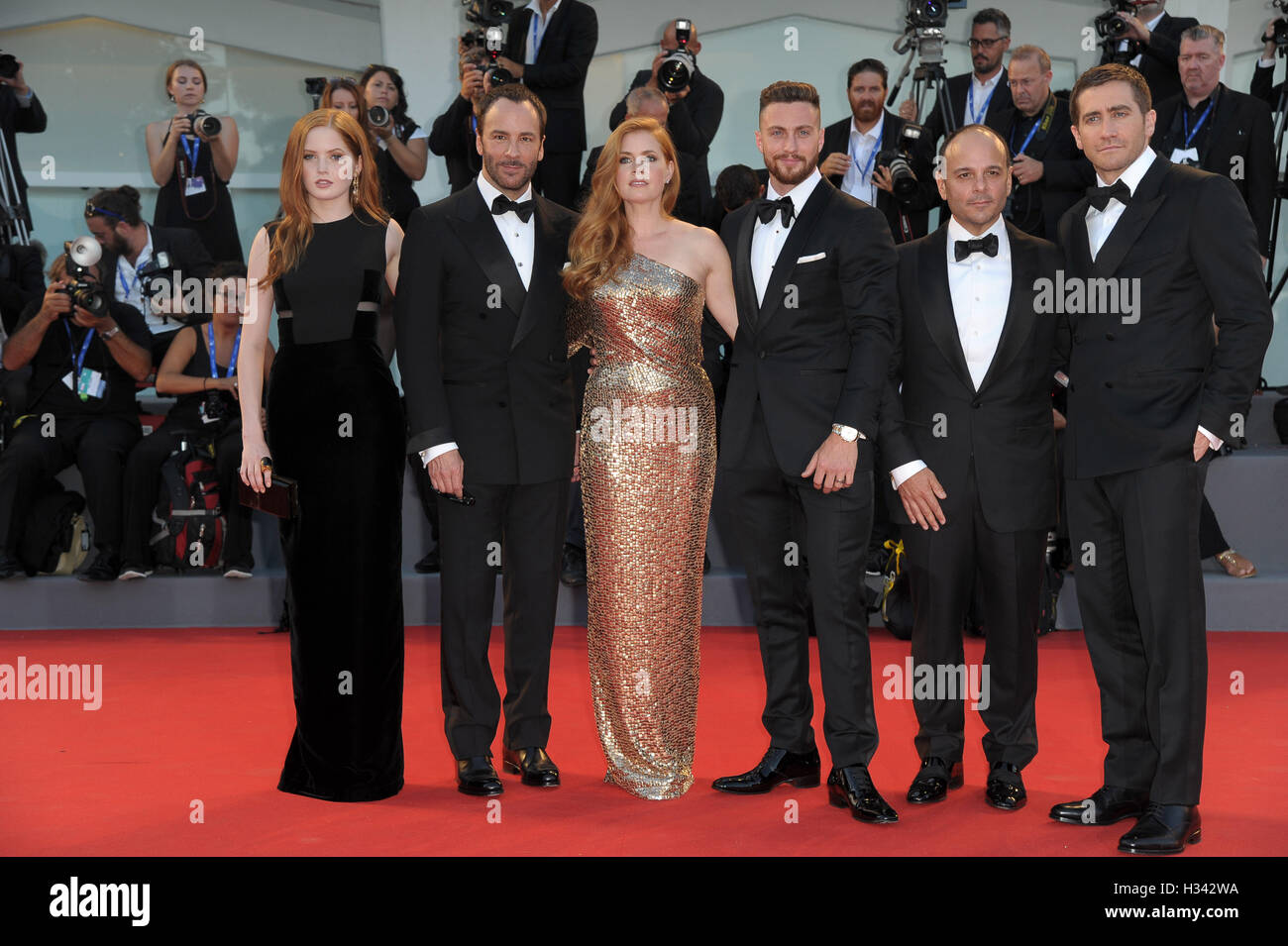 73rd Venice Film Festival Nocturnal Animals Premiere Featuring Tom Ford Amy Adams Jake Gyllenhaal Ellie Bamber Aaron Taylor Johnson Where Venice Italy When 02 Sep 2016 Credit Ipa Wenn Com Only Available For