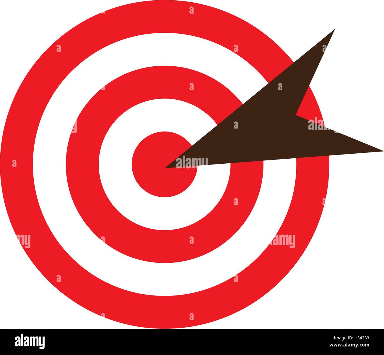 vector illustration of an flat icon target with arrow Stock Vector ...