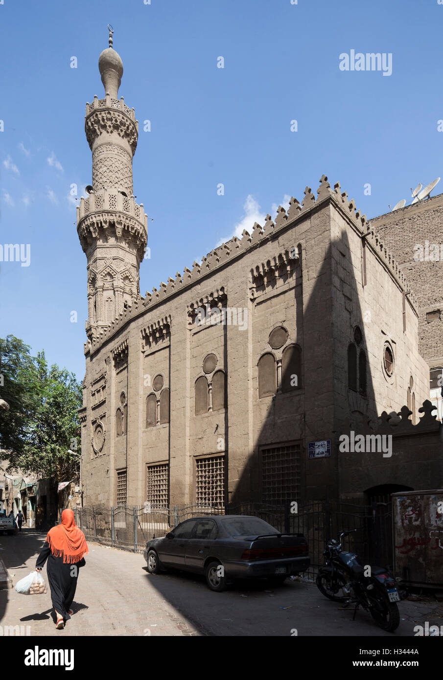 exterior facade, Cairo, mosque of Shaykh Karim al-Din al-Burdayni (1616-30) Stock Photo